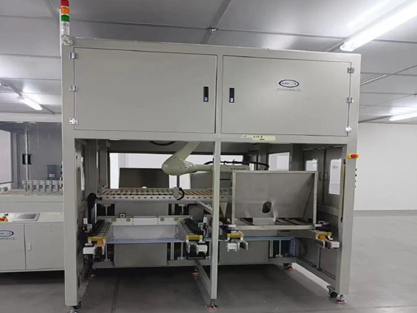 Six axis dual station retractable board machine (connected by various horizontal lines)